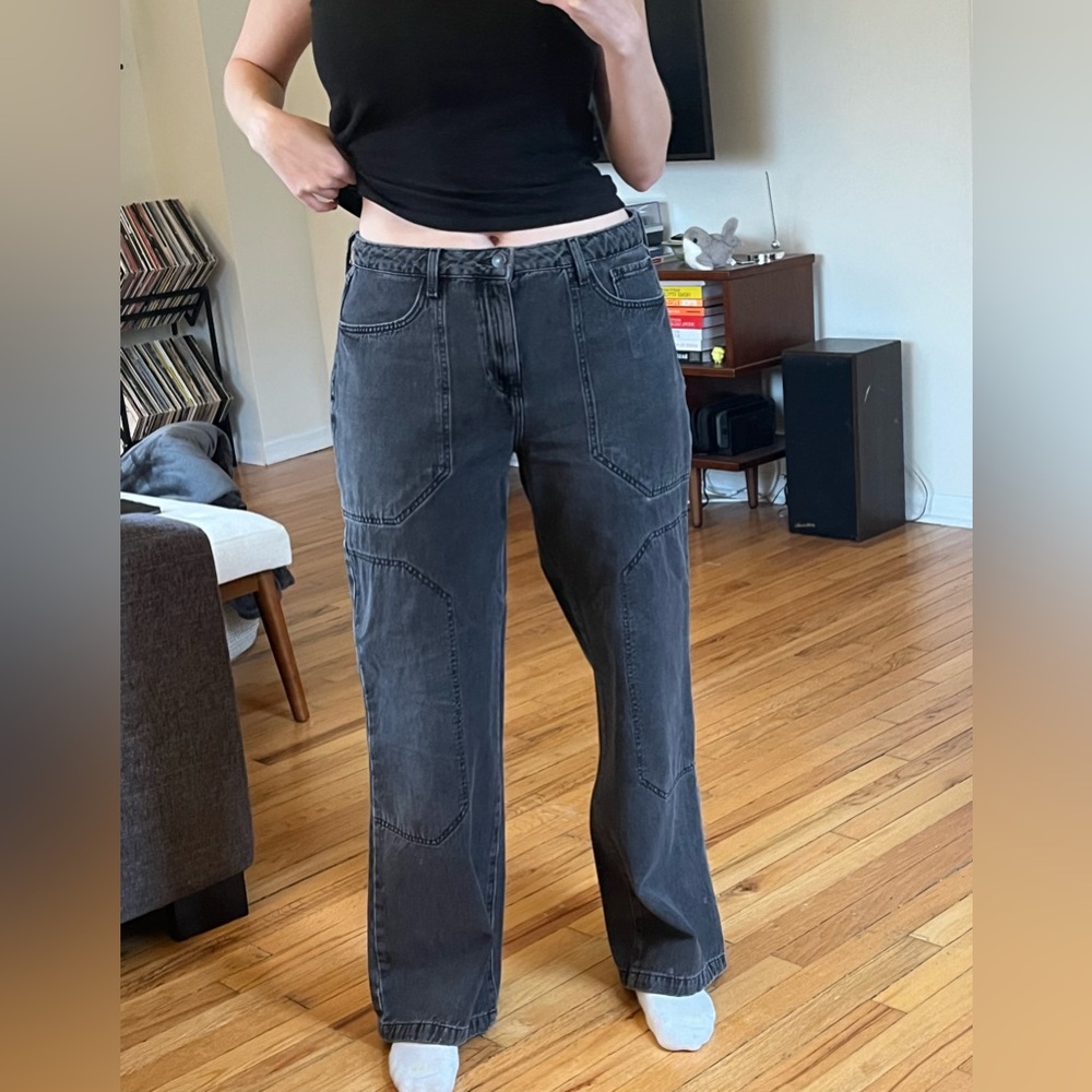 Forever 21 Charcoal Flare Jeans